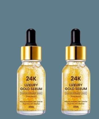 24K Gold Face Serum improves Dullness Reduces fine lines (Pack Of 2)