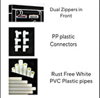 4 Rack Collapsible Wardrobe Cabinet and Shoe Rack - Easy installation & portable