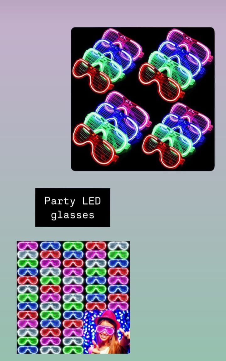 Party Led Glasses Set of 3 Glasses )